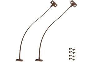 Hafele America Öffnungsbegrenzer für Möbeltüren - Klappenhalter Kunststoff Braun 2er-Set - Geräuschlose Schranktür Gasdruckfeder - Möbelbeschlag Stabil & Einfach Montierbar