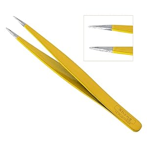 Professional Eyebrow tweezer Pointed plucker hair remover Tweezerette (ORANGE) - Image 5