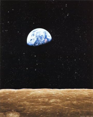 Earth Rise from Moon Art Poster Print, 41x51