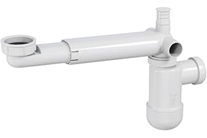 Deante - Sifón telescópico para lavabo que ahorra espacio NHC 633K, color blanco