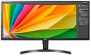 LG 34-inch (86.7 cm) 21:9 UltraWide QHD/2K (3440 x 1440) Color Calibrated IPS Monitor, sRGB 95%, HDR 10, Height Adjustable, Speaker (7W x 2), HDMI x 2, DP - 34WN750, Black, 34 Inches (34WN750-B)