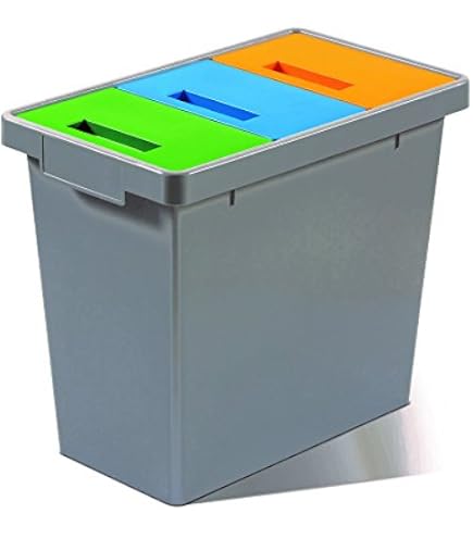 Contenitore Per Pile Usate 10 Litri - Giallo, In Plastica, Con Feritoia E Coperchio Di Sicurezza