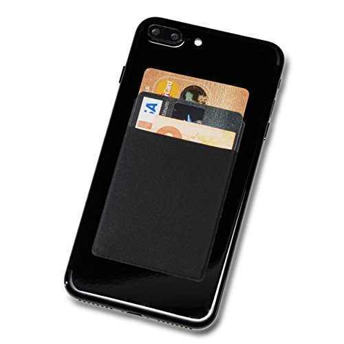â¤ Cardsock - #1 Premium Smartphone Kartenhalter - schwarz / black - Kreditkarten, Ausweise & Bargeld am Handy - Kartenfach & Kreditkartenhalter