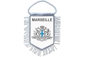 Akachafactory Fanion Mini Drapeau Pays Voiture Decoration Marseille France