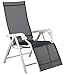 Produktbild Kettler Lucca Advantage Relaxliege Aluminium – praktische Klappliege – Liegestuhl verstellbar & leicht zusammenklappbar – wetterfeste Gartenmöbel mit Outdoorgewebe – silber/anthrazit