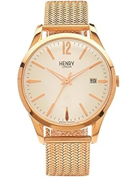 Henry London Unisex-Armbanduhr Richmond Analog Quarz Edelstahl HL39-M-0026