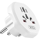 XO Evrensel &Ccedil;oklu Seyahat Adapt&ouml;r&uuml; WL23| EU to (USA,EU,JAN,UK,AUS,CN) &ndash; 2500W G&uuml;&ccedil; Destekli, &Ccedil;oklu &Uuml;lke Uyumlu, Kompakt ve G&uuml;v
