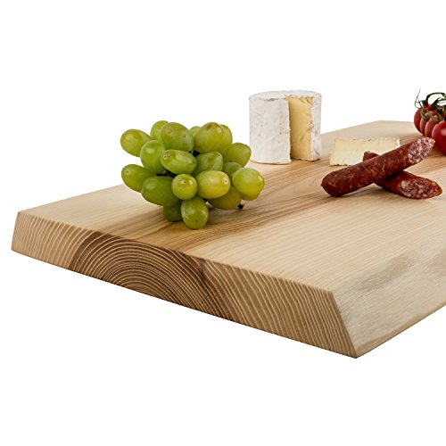 Schwarzwald Massivholz Schneidebrett JAMIE XXL 50 cm, Esche mit natürlicher Baumkante - 6