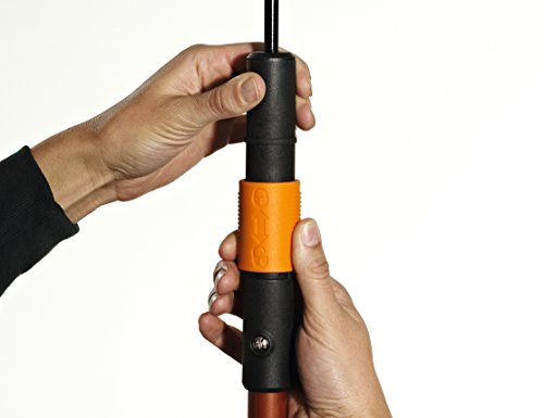 Original Fiskars Universaladapter für die Nutzung aller Gartenwerkzeugköpfe zur Kombination von einem QuikFit Stiel mit Geräteköpfen anderer Hersteller, Länge 17 cm, Kunststoff, Schwarz/Orange, QuikFit, 1000617 - 2