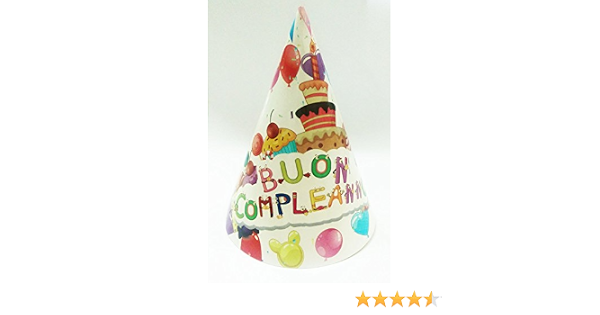 takestop® Set 36 Pezzi Cappello Cappelli di Carta Cono per Feste Buon  Compleanno Torta Cake Cappellino MONOUSO Compleanno Compleanni Festa Party  : Amazon.it: Elettronica
