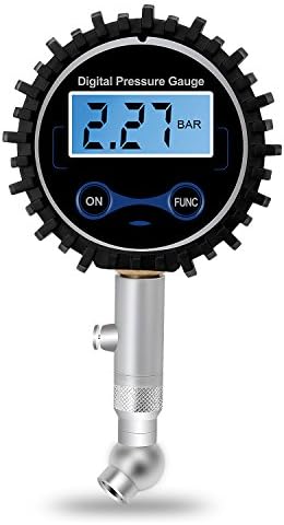 Geartronics Digital Tyre Pressure Gauge Heavy Duty Tire Ggauge 200 PSI 4 Setting for Car SUV ATV and Motorcycle with Backlit LCD Display