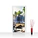 Produktbild Türtapete selbstklebend 100x211 cm - Top ! PREMIUM PLUS Tür Foto Tapete ! Türposter XXL Türpanel Bild Fototapete Türfolie Poster Fototapeten Deko Wasserfall Bäume Natur - no. 259