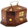 Antlantic Wood Store Wooden Mini Jewellery Keepsake Celtic Box for Women Jewel Organizer Elephant Decor, 4 Inches