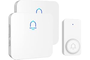 SECRUI Wireless Doorbell, Electric Cordless Battery Operated Door Bells Plug in 2 Receivers IP55 Waterproof Easy Install Long Range of 1,000 Feet with 32 Chimes ​for Home, School, Office, Classroom