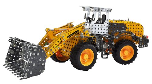 Tronico 10090 - Metallbaukasten Radlader Liebherr, Profi Serie, Maßstab 1:25, 1344-teilig, gelb