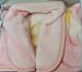 BonBon Baby Plush Baby Sac/Blanket with zip through and Collar. Pink. Baby girl