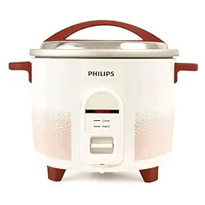 Philips HL1663/00 1.8-Litre Electric Rice Cooker (White/Red)