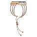 Produktbild Feitb Anhänger Quaste Metal Bracelet Strap Edelstahl Einstellbar Armband Ersatzarmband,Passend für alle Frauen,Tolles Geschenk,For Apple Watch 4 iWatch 40 mm (Gold)