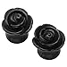 JOVIVI Pair(2) Black Arcylic Retro Rose Flower Ear Plug Tunnels Stretcher Gauges (0g (8mm))