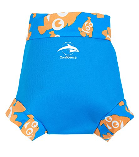 Konfidence Neoprene Swim Nappy - Cyan/Clownfish, Medium