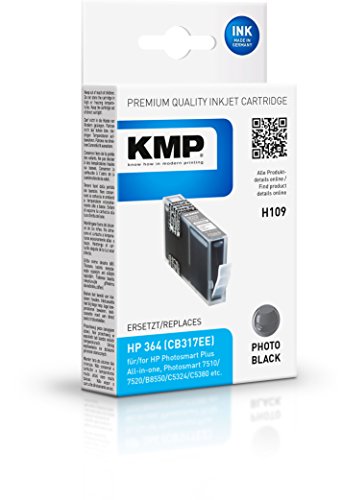 KMP Tintenkartusche für HP Photosmart C5380/C6380, H109, photo black
