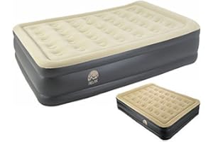 Trendi DELUXE INFLATABLE HIGH RAISED DOUBLE AIR BED MATTRESS AIRBED W BUILT IN ELECTRIC PUMP
