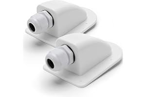 VooGenzek 2 Sztuk Wodoodporny Pojedynczy Dławik Kablowy, ABS IP68 Skrzynka Przyłączeniowa z Pojedynczym Otworem do Paneli Słonecznych RV, Przyczepy Kempingowej, Łodzi, do Kabla 6-12 mm