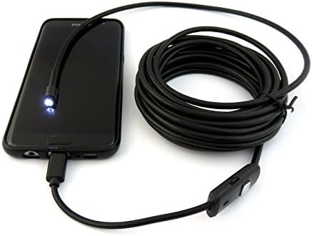 iXium 7mm Lens Micro USB Endoscope Inspection Camera Waterproof IP67 Snake Tube Cam 6 White LED for Android Phone (OTG) PC and Laptop - 3.5m Long