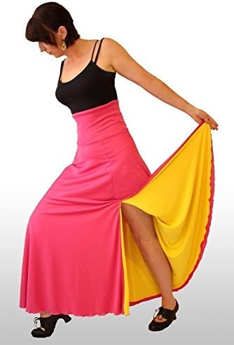 Flared Flamenco Skirt with split, Reversible - All Colours!