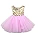 Produktbild Kinderkleid Honestyi Kleinkind Kinder Baby Mädchen Herz Pailletten Party Prinzessin Tutu Tüll Kleid Outfits (Roas,80)