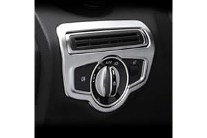 YUZHONGTIAN für C Klasse W205 2014-2019, GLC X253 2015-2019 Interieur Verstellbarer Sitz Taste Dekor Silber Matt 1 Stück ABS Kunststoff