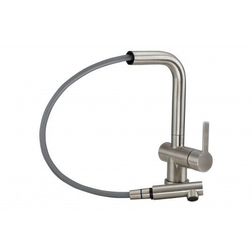 Spültischarmatur Wasserhahn Küche Spülbecken Spültisch Armatur Mizzo Design Avora – 100% Edelstahl- matt gebürstet – Küchenarmaturen Waschtischarmatur Waschbecken Einhebelmischer 5 Jahre Garantie - 3