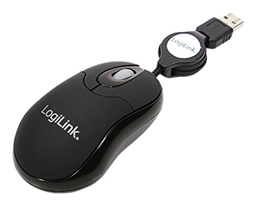 LogiLink ID0016 Maus optisch USB Mini mit Kabeleinzug