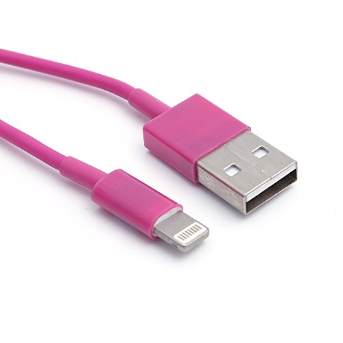 iProtect 2in1 SET mit USB Ladekabel Datenkabel und KFZ Adapter Autoladegerät für iPhone 5 G, iPhone 6, iPhone 6s, 7, 7 Plus, iPod Touch 5G, iPod Nano 7G in pink - 3