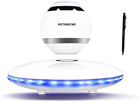 Levitating Bluetooth Speakers VICTORSTAR Multi-color LED Portable Wireless Bluetooth 4.0 Floating Levitation Maglev Speaker 360 Degree Rotating with Build in Microphone for Android Iphone Ipad