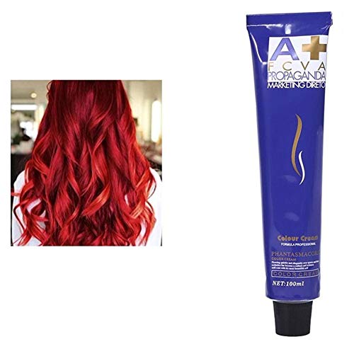 Yiwa 100ml Hair Dye Cream, Hair Coloring Dye Mud Hair Color Wax Hairstyle Styling Salon Home DIY Hair Coloring Changing Yourself Show Your Personality Hairdressing Accessories Fire Red