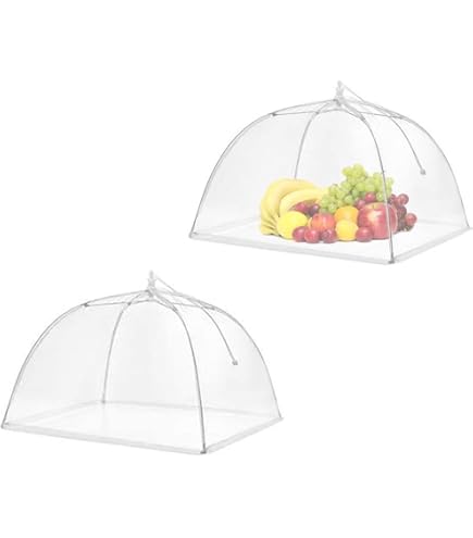 Cloche Alimentaire Pliable - 2 Pièces Housse Anti-Mouches En Maille