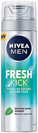 NIVEA Men Fresh Kick Shaving Foam 200Ml, soluzione prodotto per uso quotidiano