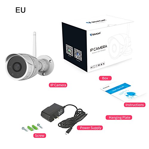 Preisvergleich Produktbild Favourall 1080P Wlan Kamera WIFI Überwachungskamera mit Nachtsicht Bewegungserkennung 2 Wege Audio Home Kamera Monitor unterstützt Fernalarm und Mobile App Kontrolle,Outdoor IP Cam(Weiß)