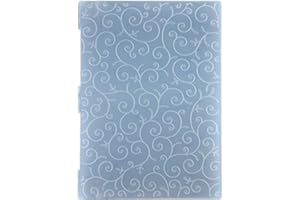 Kwan Crafts Cartelle in plastica per goffratura, formato A4, motivo foglie germogli, per realizzare biglietti, scrapbooking e altri lavori di carta, 29,7 x 21 cm