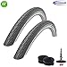 Produktbild 2 x Schwalbe Road Cruiser Decke Schwarz Pannenschutz Reflex 42-622 + 2 Schläuche SV17