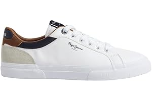 Pepe Jeans Zapatillas de Piel Tribunal De Kenton Blanco