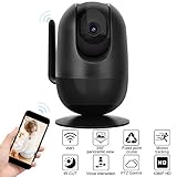 Caméra dôme, caméra de Surveillance IP 1080P WiFi IR-Cut, détection de Mouvement par Vision Nocturne, Webcam, Moniteur de sécurité pour bébé/aîné/Animal Domestique avec 30 lumières Del(EU)