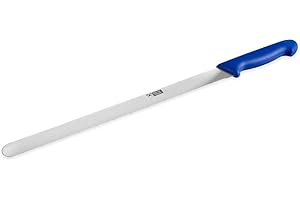 THERMOHAUSER Cuchillo de condado térmico (acero), filo de sierra unilateral, mango de plástico azul., acero PP, Klinge 36 cm