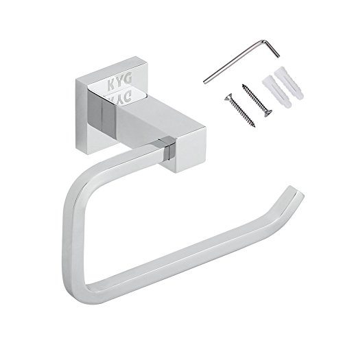 KYG Verchromt Toilettenpapierhalter Klopapier Roll Klopapierhalter Chromoberflach Ersatzrollen-Ständer - 6