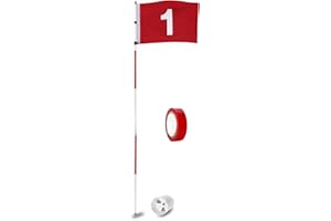 KINGTOP Golf Flagsticks Pro, Putting Green Flags Hole Cup Set, All 6 Feet, Golf Pin Flags for Driving Range Backyard, Portable 5-Section Design, Gift Ideas