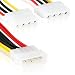 Produktbild IDE / Molex auf 2x IDE 4 Pin Adapter Kupplung | 20cm | Y-Stecker | Strom-mehrfachstecker Verlängerung | Stromkabel Splitter –MOVOJA