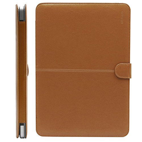 MOSISO MacBook Pro 13 PU Leder Hülle 2016, Buch Folio Stand ärmelabdeckung mit klaren Trägern an den oberen Ecken für NEUESTE MacBook Pro 13 Zoll (2016 Freisetzung) A1706 / A1708 mit/ohne Touch Bar and Touch ID, Hellbraun - 7