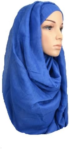 Plain Scarf Hijab Maxi Scarf Sarong Big Large Oversize Plain Colours Viscose (COBALT BLUE)