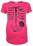 Happy Mama. Women's Maternity Halloween Baby Skeleton Print Top T-shirt. 085p